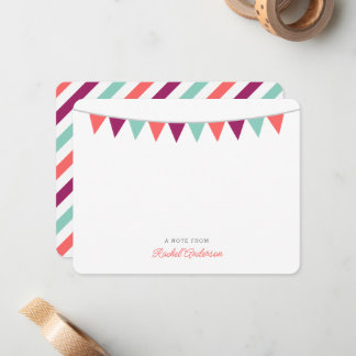 Tarjetas de notas planas monográficas modernas de
