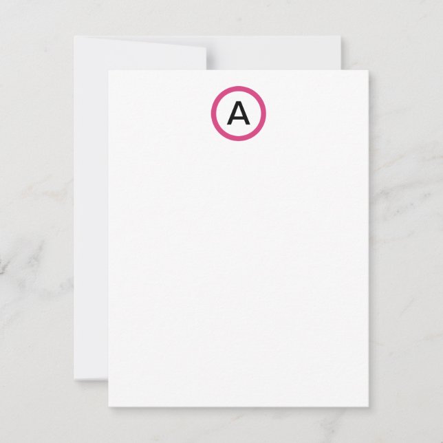 Tarjetas de notas planas monográficas para persona (Anverso)