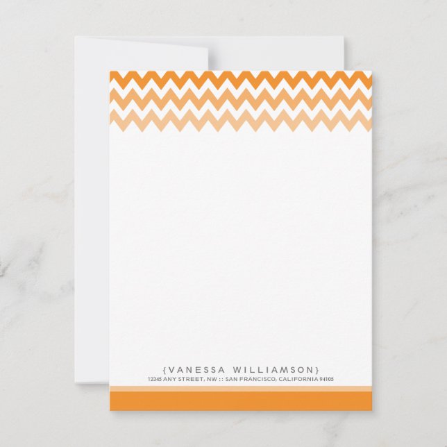 Tarjetas de notas planas (naranja) Personalizado d (Anverso)