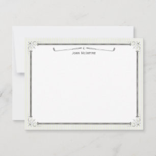 Tarjetas de notas planas personalizadas de golf de