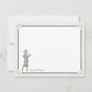 Tarjetas de notas planas personalizadas de golf de