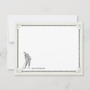 Tarjetas de notas planas personalizadas de golf de