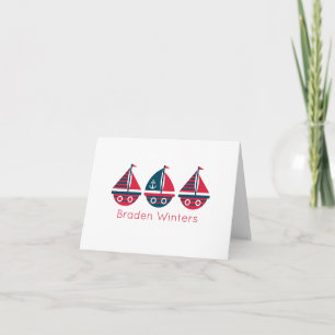 Tarjetas de notas plegadas personalizadas a rayas