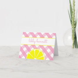 Tarjetas de notas plegadas personalizadas Lemonade