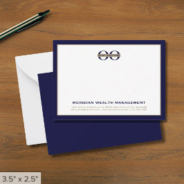 Tarjetas de notas profesionales con logotipo de em