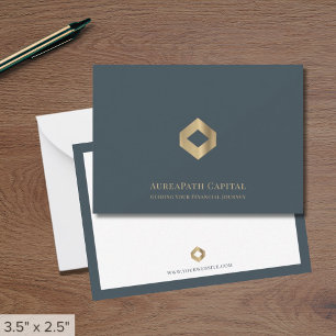 Tarjetas de notas profesionales modernas con logot