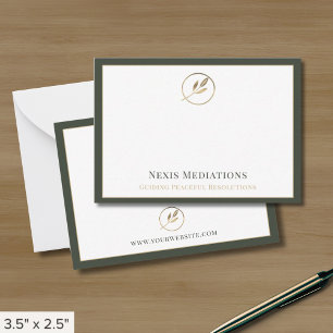 Tarjetas de notas simples y elegantes con logotipo