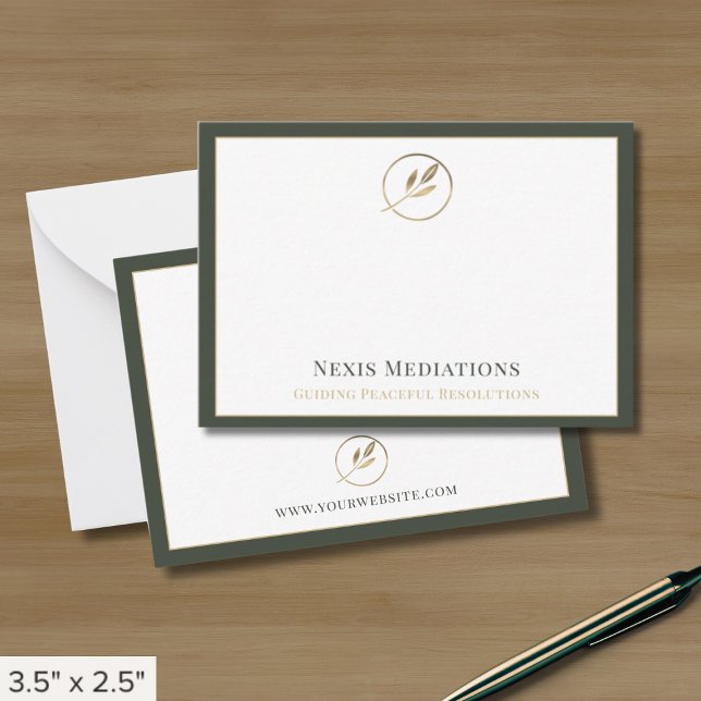 Tarjetas de notas simples y elegantes con logotipo (Subido por el creador)