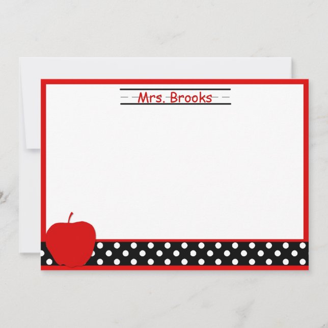Tarjetas de notas/stacionería para profesores de A (Anverso)