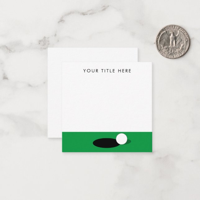 Tarjetas de notas temáticas de personalizado golf  (Anverso/Reverso In Situ)
