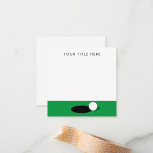 Tarjetas de notas temáticas de personalizado golf