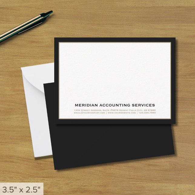 Tarjetas de notas tipográficas elegantes en negro  (Subido por el creador)