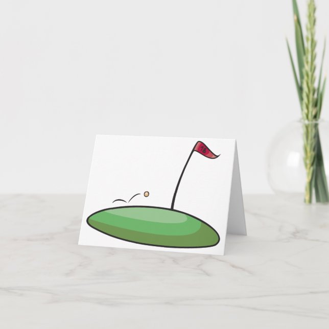 Tarjetas de notas verdes de golf (Anverso)