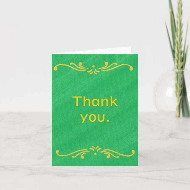 Tarjetas de notas verdes de la flor amarilla de Li (Anverso)