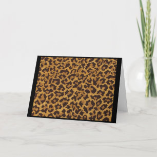 Tarjetas de notas y saludos de estampado de leopar