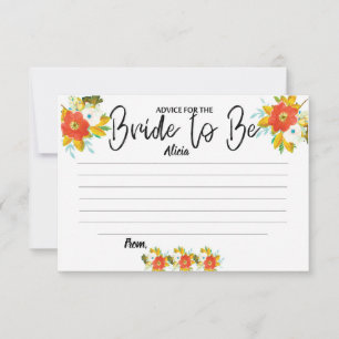 Tarjetas de novia para ser consejeras Juegos de du