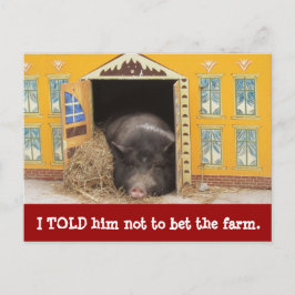 Tarjetas de nueva dirección de la casa y el cerdo 