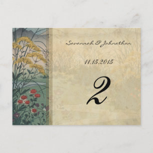 Tarjetas de número de la mesa de casamiento de oto