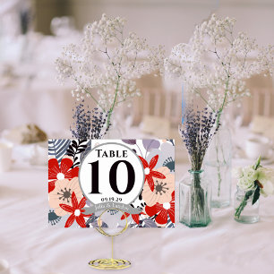 Tarjetas de número de la mesa de casamiento de oto