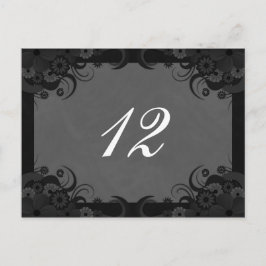Tarjetas de número de la mesa de recepción floral