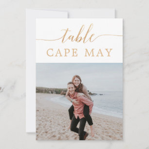 Tarjetas de Número de Mesa con Fotos de Boda Temát