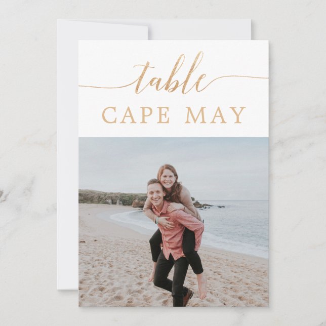 Tarjetas de Número de Mesa con Fotos de Boda Temát (Anverso)
