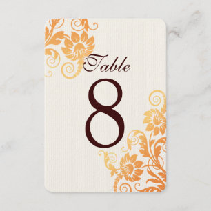 Tarjetas de número de mesa con sombreado personali