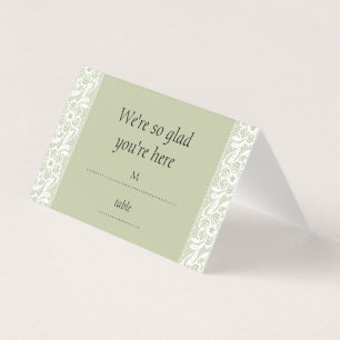 Tarjetas de número de mesa de boda clásicas con en