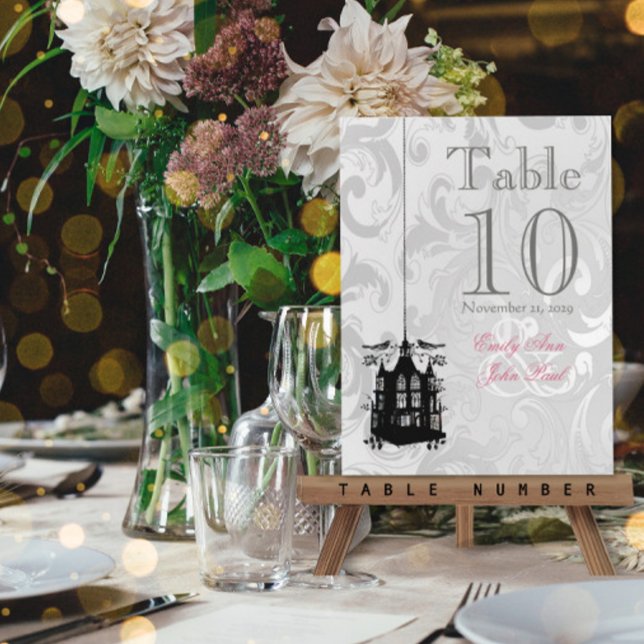 Tarjetas de número de mesa de boda con jaula de pá (Subido por el creador)