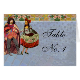 Tarjetas de número de mesa de boda divertidas