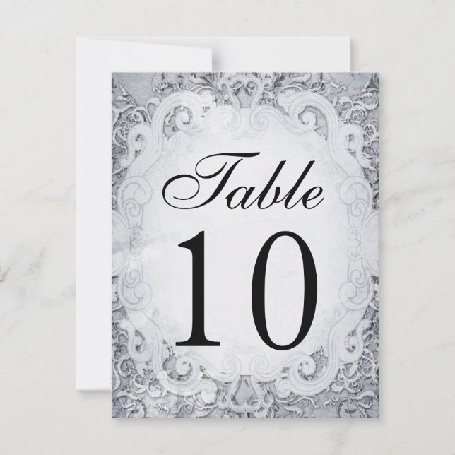 Tarjetas de número de mesa de cuento de hadas orna (Anverso)