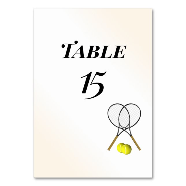 Tarjetas de número de mesa de tenis de mesa (Anverso)