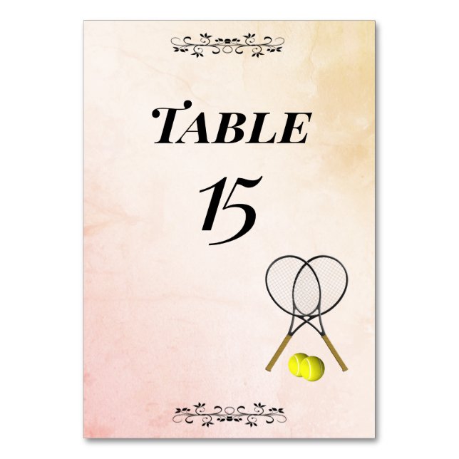Tarjetas de número de mesa de tenis de mesa (Anverso)