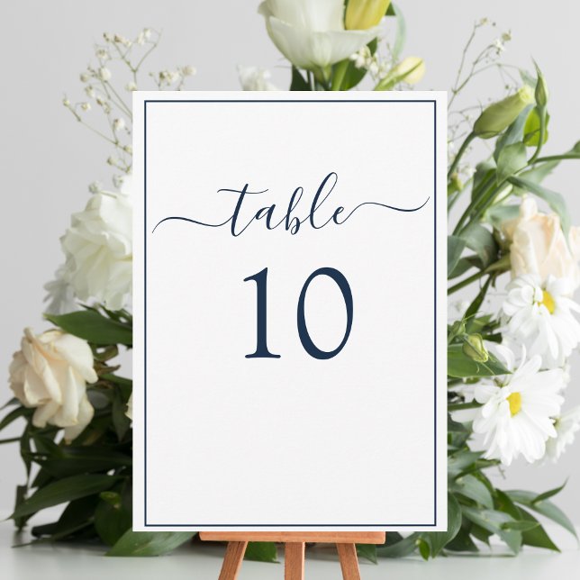 Tarjetas de número de mesa formales elegantes de c (Subido por el creador)