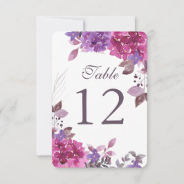 Tarjetas de número de mesa personalizables Boho Bo