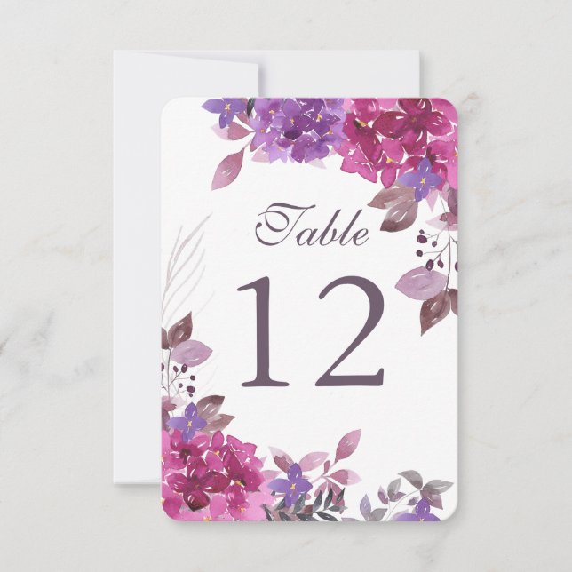 Tarjetas de número de mesa personalizables Boho Bo (Anverso)