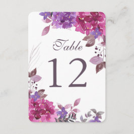 Tarjetas de número de mesa personalizables Boho Bo