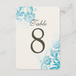 Tarjetas de número de mesa personalizables con efe