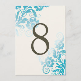 Tarjetas de número de mesa personalizables Ombre a