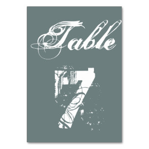 Tarjetas de número de mesa personalizadas para bod