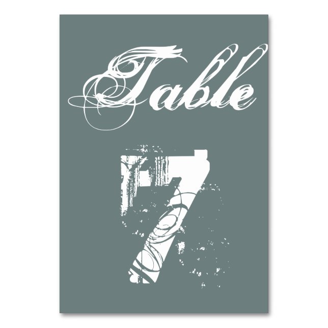 Tarjetas de número de mesa personalizadas para bod (Anverso)