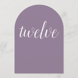 Tarjetas de número de mesa redondeadas de lavanda