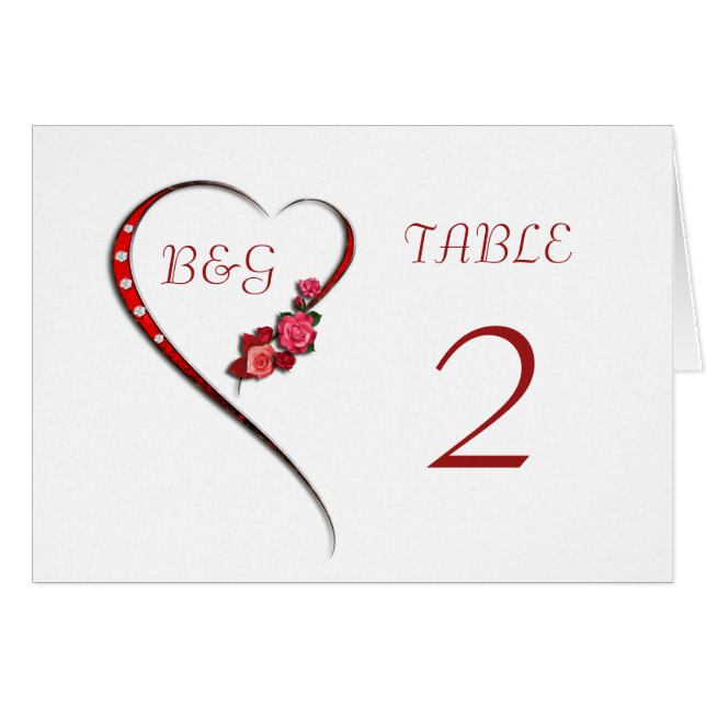 Tarjetas de número de tabla (Anverso (Horizontal))
