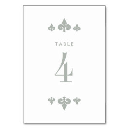 Tarjetas de número de tabla Boda Fleur-de-lis