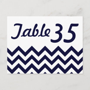 Tarjetas de número de tabla de Boda Chevron