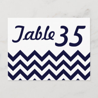 Tarjetas de número de tabla de Boda Chevron