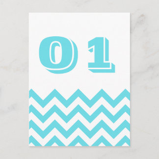 Tarjetas de número de tabla de Boda Chevron