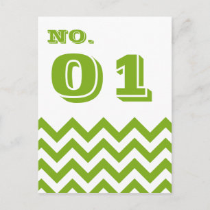 Tarjetas de número de tabla de Boda Chevron