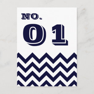 Tarjetas de número de tabla de Boda Chevron