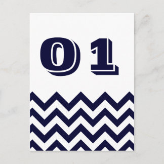 Tarjetas de número de tabla de Boda Chevron
